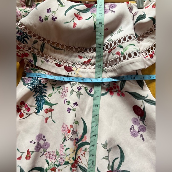 KEEPSAKE THE LABEL floral Strapless Top S - Picture 8 of 15